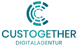 Logo der Digitalagentur Custogether für Webdesign, Printdesign und Hosting